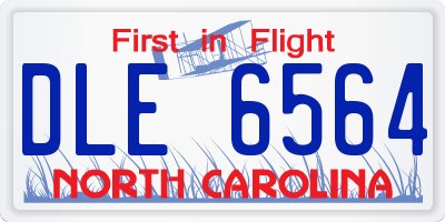 NC license plate DLE6564