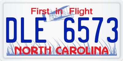 NC license plate DLE6573