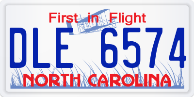 NC license plate DLE6574