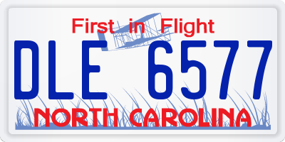 NC license plate DLE6577