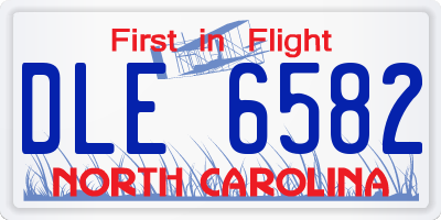 NC license plate DLE6582