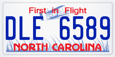NC license plate DLE6589