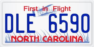 NC license plate DLE6590