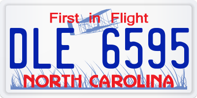 NC license plate DLE6595