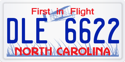 NC license plate DLE6622