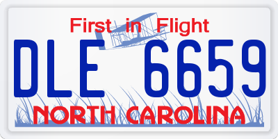 NC license plate DLE6659