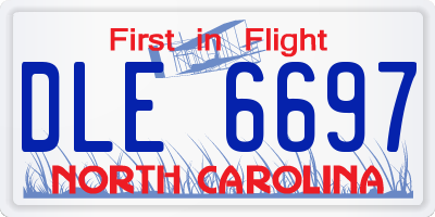 NC license plate DLE6697