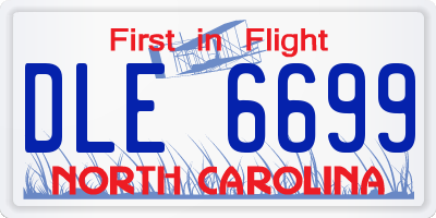 NC license plate DLE6699