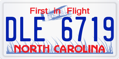 NC license plate DLE6719