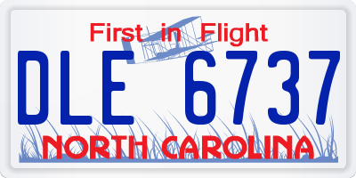 NC license plate DLE6737