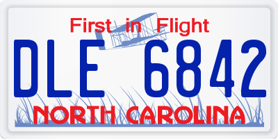 NC license plate DLE6842