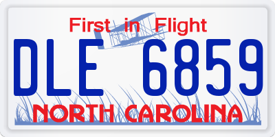 NC license plate DLE6859
