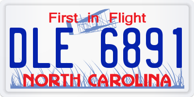 NC license plate DLE6891
