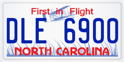NC license plate DLE6900