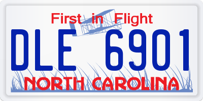 NC license plate DLE6901