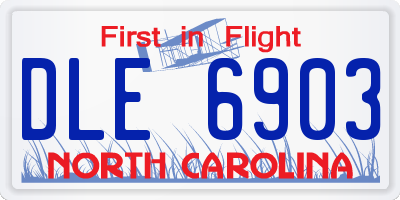 NC license plate DLE6903