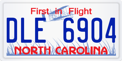 NC license plate DLE6904