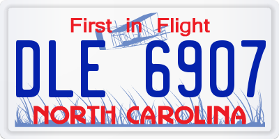NC license plate DLE6907