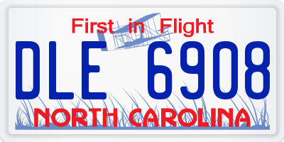 NC license plate DLE6908