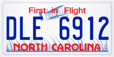 NC license plate DLE6912