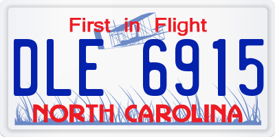 NC license plate DLE6915
