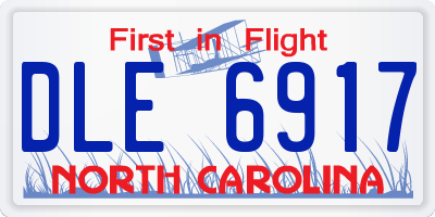 NC license plate DLE6917