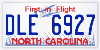 NC license plate DLE6927