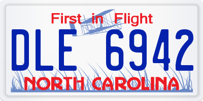 NC license plate DLE6942