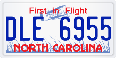 NC license plate DLE6955
