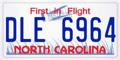 NC license plate DLE6964