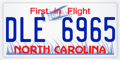 NC license plate DLE6965