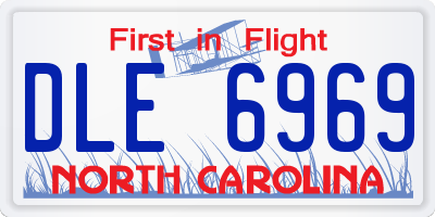 NC license plate DLE6969