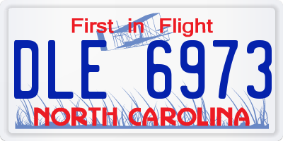 NC license plate DLE6973