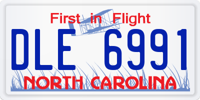 NC license plate DLE6991