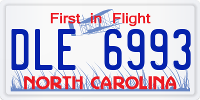 NC license plate DLE6993