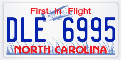 NC license plate DLE6995