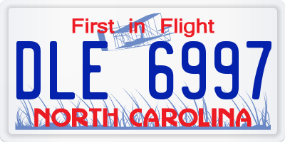NC license plate DLE6997