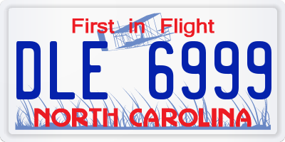 NC license plate DLE6999