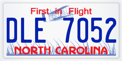 NC license plate DLE7052