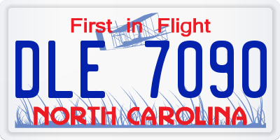 NC license plate DLE7090