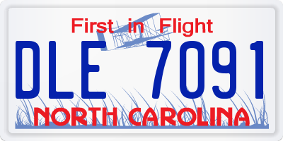 NC license plate DLE7091