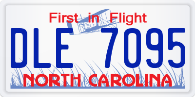 NC license plate DLE7095