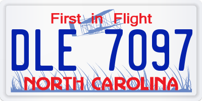NC license plate DLE7097