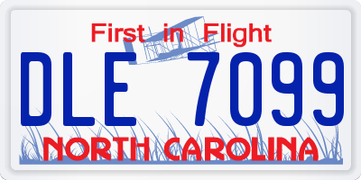 NC license plate DLE7099