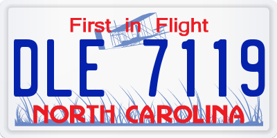 NC license plate DLE7119