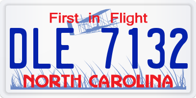 NC license plate DLE7132