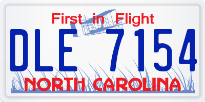 NC license plate DLE7154