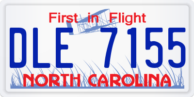 NC license plate DLE7155