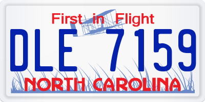 NC license plate DLE7159