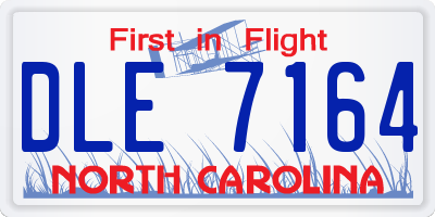 NC license plate DLE7164